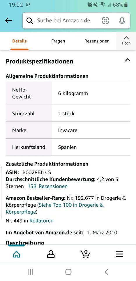 Rollator - Gehhilfe - Gehwagen in Stuttgart