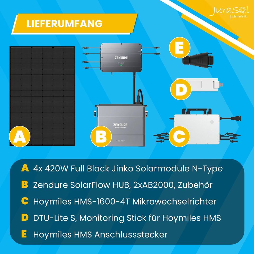 Balkonkraftwerk Set 1680 Wp,4 kWh Batterie, Hoymiles,Zendure in Neumarkt i.d.OPf.