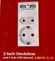 Steckdose 2-fach mit 2 USB-Netzteilen   -NEU- München - Thalk.Obersendl.-Forsten-Fürstenr.-Solln Vorschau