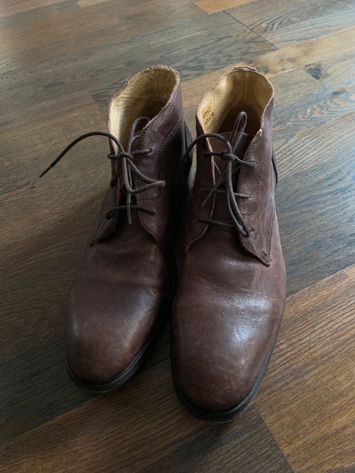 Hudson Leder ❤️ Desert Boots Gr 42 braun used look Topzustand in Frankfurt am Main