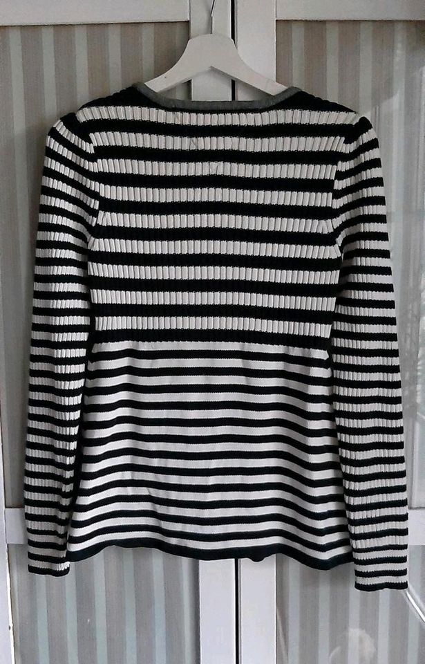 ❤ HILFIGER Strickjacke Pullover Jacke Gr.L 38  schwarz weiss in Oldenburg in Holstein