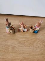 Osterhasen Figuren Keramik mit Korb Deko Ostern Nordrhein-Westfalen - Bad Oeynhausen Vorschau