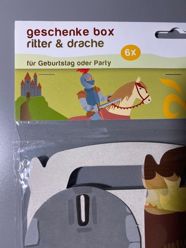 6x GeschenkBox Ritter&Drache *NEU/OVP* Kindergeburtstag Mitgebsel in Burgdorf