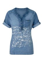 Alessa W. Blusenshirt Gr. 44 L Shirt blau oil dyed Baumwolle Nordrhein-Westfalen - Oberhausen Vorschau