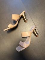 Damenschuhe High heels Sandalen beige gold Gr. 38 neu Bayern - Schweinfurt Vorschau