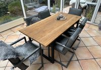 FASMAS Esstisch Tisch Teak Holz Natur Metall Gestell 200 x 100 cm Eimsbüttel - Hamburg Niendorf Vorschau