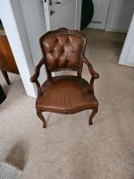 Shabby chic Chippendale Sessel Mahagoni mit Leder Chesterfield Nordrhein-Westfalen - Mönchengladbach Vorschau