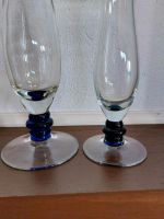 2 Glasvasen mit blauem Sockel Niedersachsen - Duderstadt Vorschau