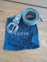 GUESS Echtleder Gürtel Ledergürtel 118 cm Emaille Logo + Tasche Bayern - Waldkraiburg Vorschau