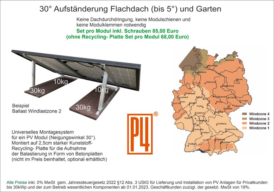 P4 Balkonkraftwerk 870 Wp, Hoymiles HM- 600, Komplettset in Bubesheim