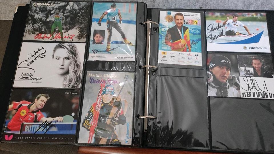 Große Sammlung Autogrammkarten Olympia Wintersport in Markranstädt