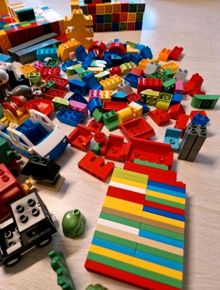 Über 730 Lego Duplo Steine, Tiere, Figuren, Fahrzeuge, Platten in Hanau
