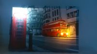 Bild mit Beleuchtung London Bus Wandbild schwarz weiß rot Nordrhein-Westfalen - Rees Vorschau