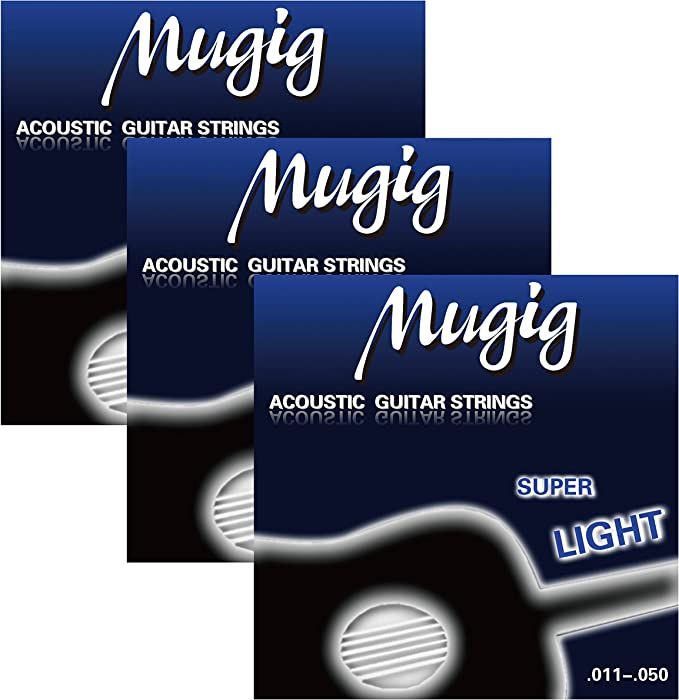 3er Set 6 Stck. Gitarren Saiten Stahlsaiten Mugig Guitar Strings in Soest