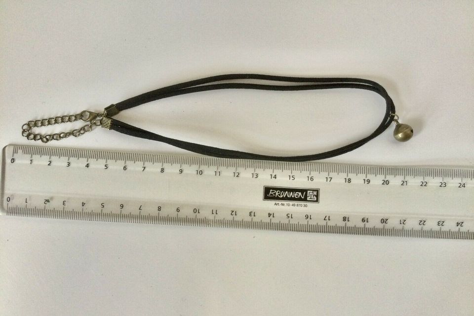 Kette Choker Halskette Glöckchen Glocke Halsband schwarz Rufer in Ustersbach