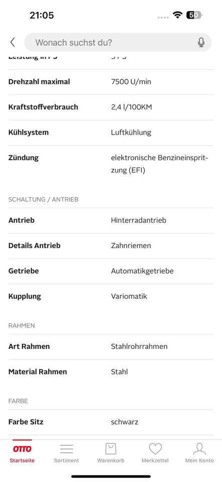 Roller zu verkaufen 45 km/h in Raunheim