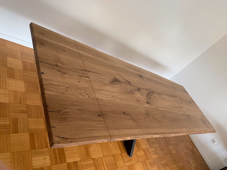 Massiv Eiche Tisch Baumtisch Ausziehbar Esstisch 240-280x100cm in Königswinter