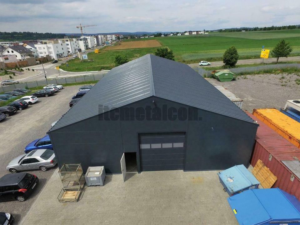 15x25x5m Isolierte Stahlhalle Werkstatt Gewerbehalle Lagerhalle in Nürnberg (Mittelfr)