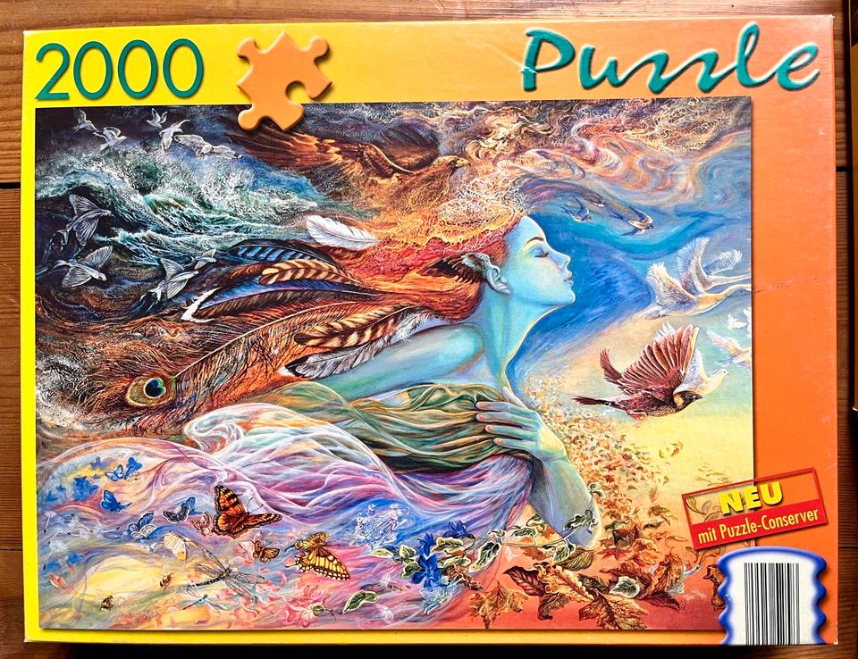 Puzzle 2x2000: Josephine Wall „Sprit of Flight“ & Jungle Friends in Berlin