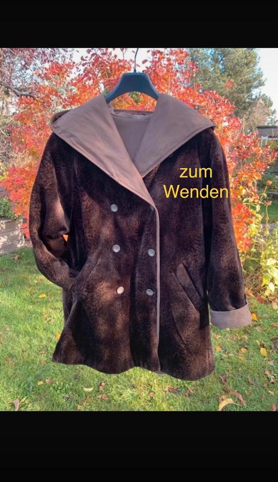 Wintermantel, Wendemantel, Kunstfell, Kapuzenmantel, Damen,Goldix in Beucha