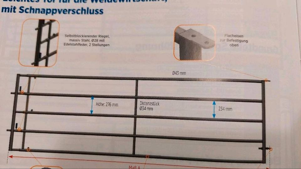 Weidetor, Leichte Abtrennung für Kuh Pferd in Neuhof