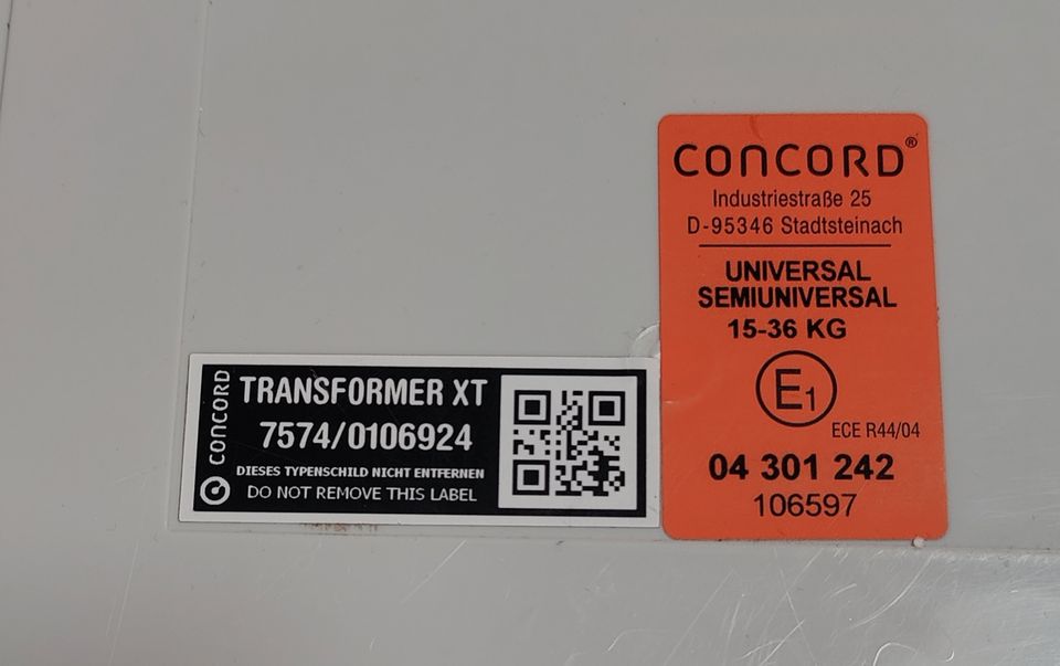 Kindersitz Concord Transformer XT 15-36kg in Dresden