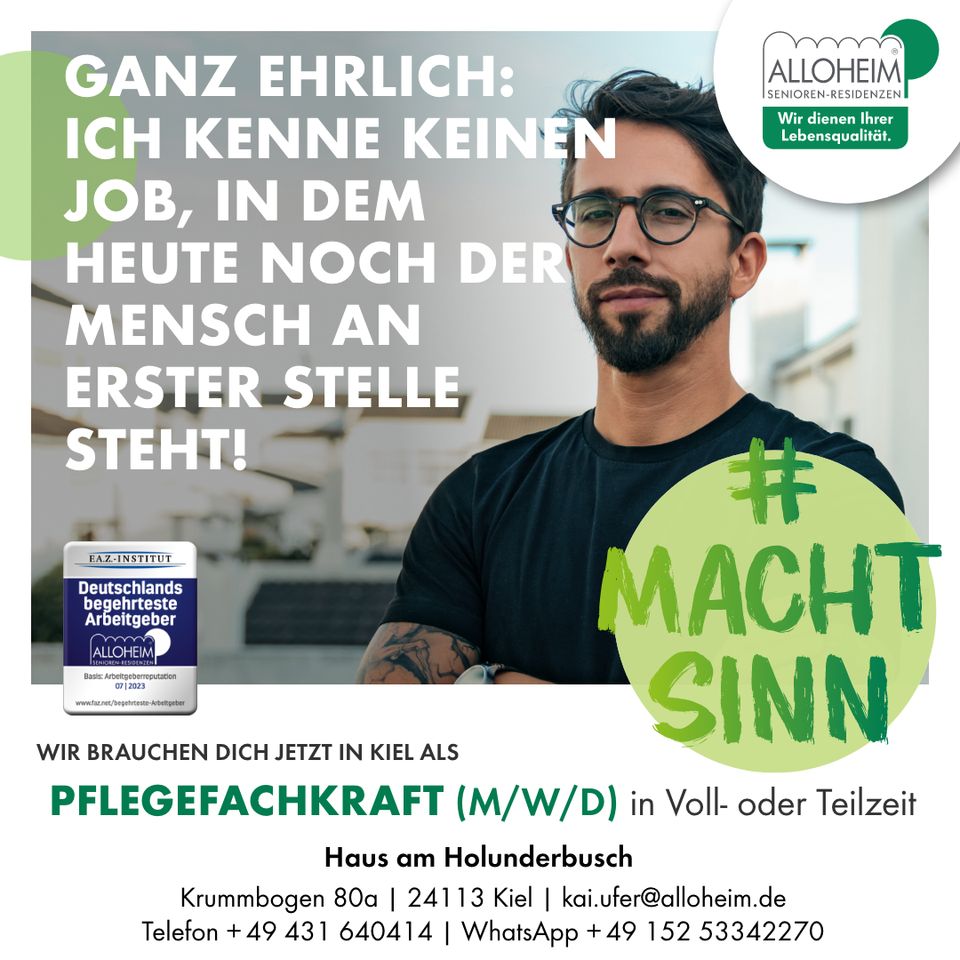 ✨️ Ausbildung JETZT zur Pflegefachkraft (m/w/d) in Kiel