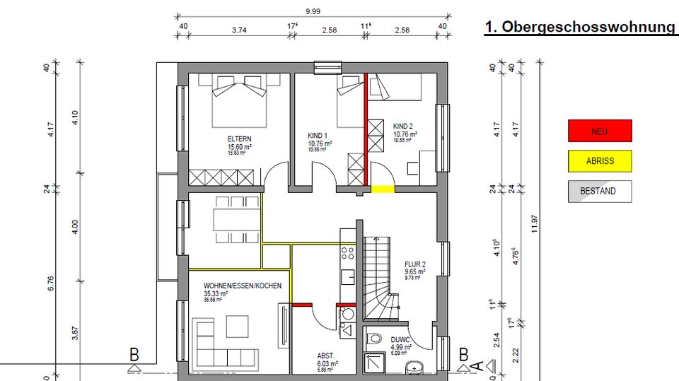 4-Zimmer Wohnung 107 m², Berne/Ganspe, Terrasse, 1300€ warm in Berne