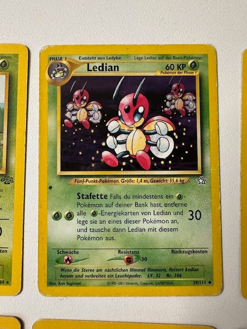 Ledian Pokemonkarte von 2001 Neo Genesis Serie in Stuttgart