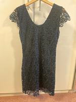 Dunkelblaues Kleid Strick Spitze Blumen Bodycon eng Bayern - Wörthsee Vorschau