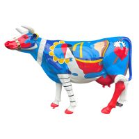 Lebensgroße Kuh in Picasso Design Kunstbemahlung     Designerkuh Sachsen - Schöpstal Vorschau