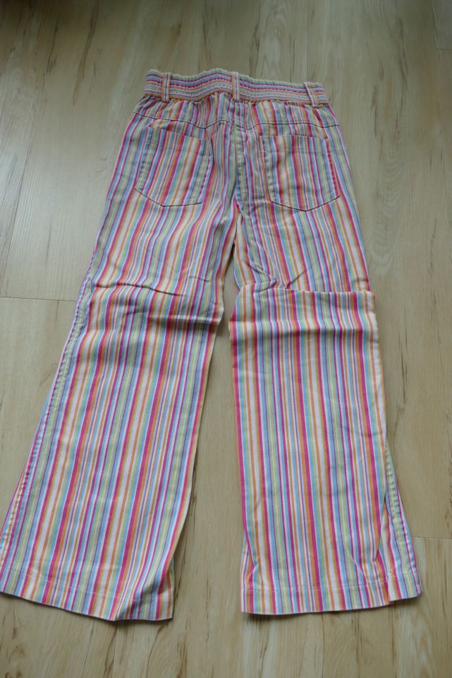 Sommerhose gestreift Gr. 104 (weiß-pink-orange-hellgrün-türkis) in Regensburg