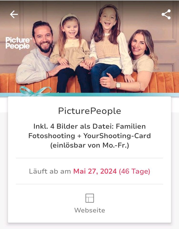 Gutschein für Fotoshooting in Reppenstedt