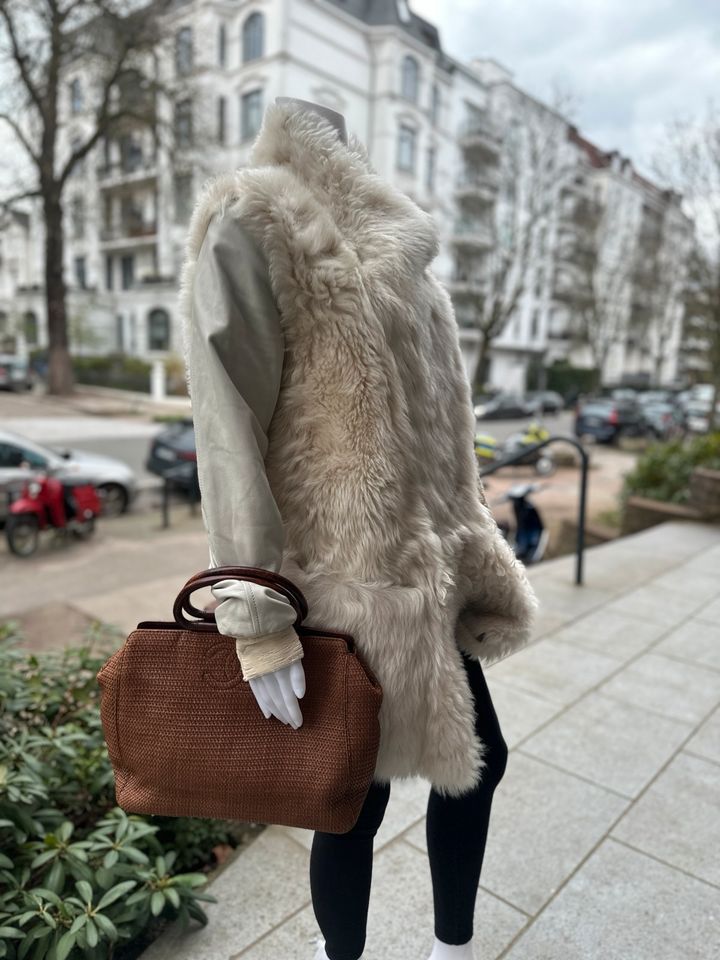 CHANEL Vintage Shopper Bast / Holz / Leder Summer Tasche in Hamburg