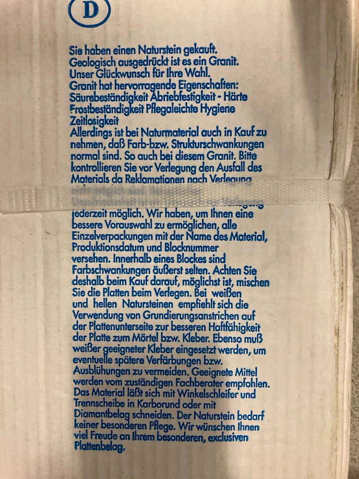 39 Stück Blue Pearl Feinstein Bodenplatte Terassenplatte NEU in Essen