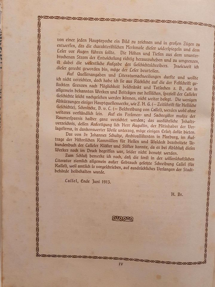 Buch der Geschichte der Reaidenzstadt Kassel in Wolfhagen 