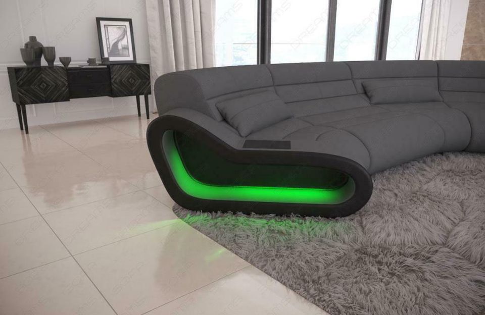 Sofa Polster Wohnlandschaft Couch CONCEPT C Form Polsterecke LED in Berlin