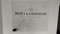 Bild "Moet & Chandon Champagne" weiß/schwarz/gold ca. 1,20x1,00 m Bayern - Elchingen Vorschau