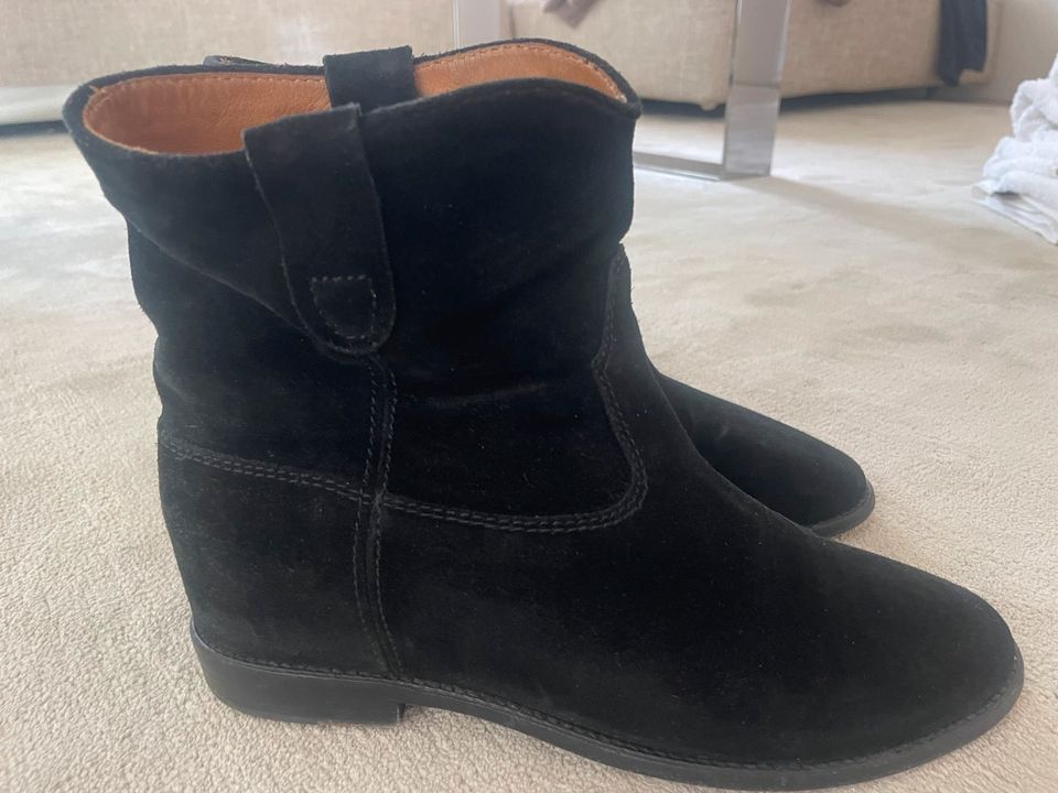 Isabel Marant Crisi Boots Velourleder schwarz Größe 40 in München