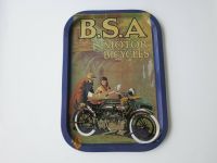 BSA Motor Bicycles Blechtablett Retrotablett + Blechbild BSA Vint Nordrhein-Westfalen - Bad Salzuflen Vorschau