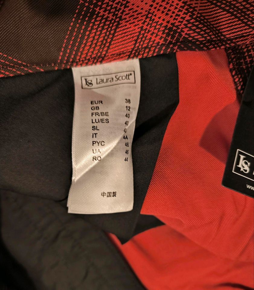 NEU LAURA SCOTT DAMEN HOSE rot schwarz kariert Gr. 38 in Wendlingen am Neckar