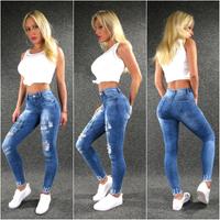 sexy Cut Out Print Jeans Damenjeans XS S M L Risse Stretchjeans Berlin - Köpenick Vorschau
