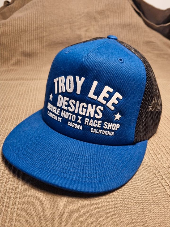 Troy Lee Race Shop Trucker Cap Mütze snapback blau schwarz in München