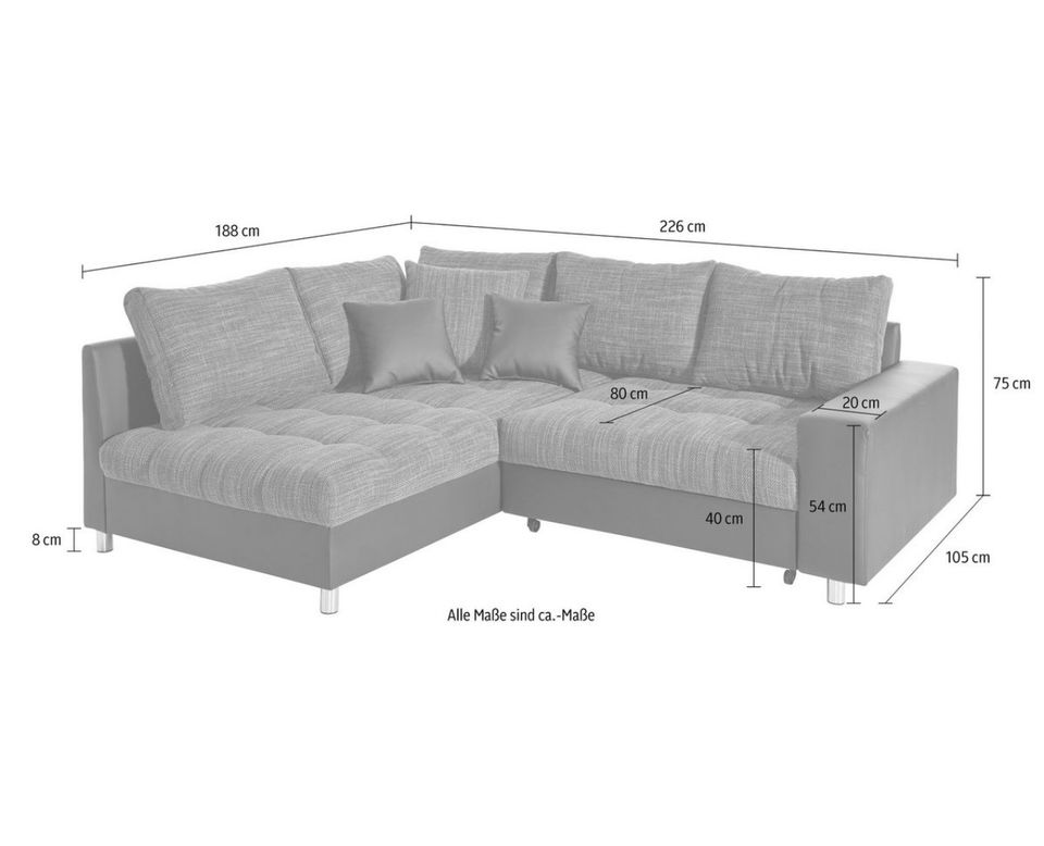 Sofa Ecksofa. Neu in Wagenfeld