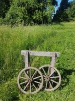 Holzrad antik rustikal 50 cm eisenbereift Sachsen - Kurort Jonsdorf Vorschau