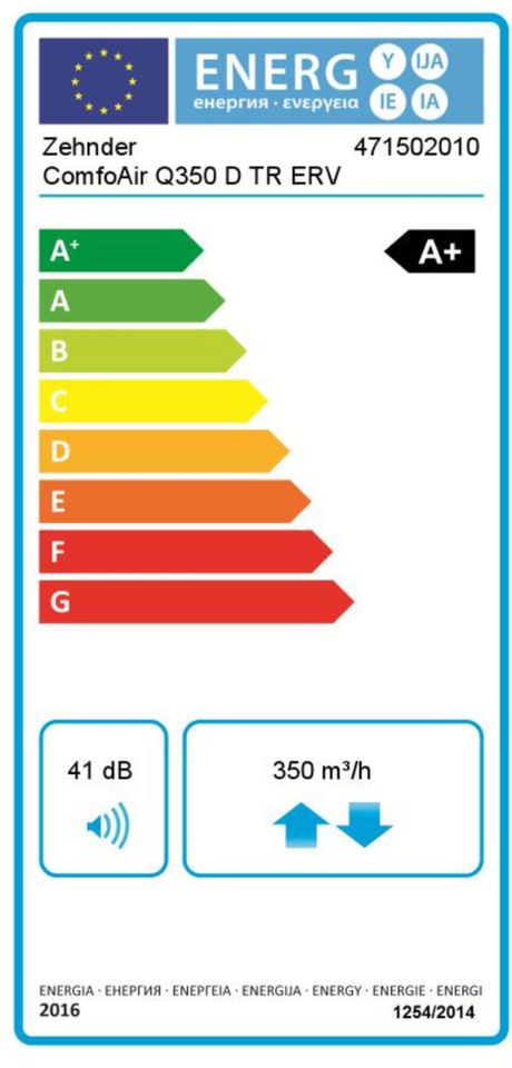 Zehnder ComfoAir Q350 TR Enthalpie mit integriertem Display 47150 in Haunetal