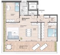 Neubauprojekt KFW-40-Effizienzhaus. 3-Zi-Dachgeschosswohnung, 95,50 m², in die Natur eingebunden! Baden-Württemberg - Haiterbach Vorschau