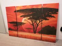 3-teilige Leinwand Afrika Savanne / ca 130x78 cm (BxH) Bayern - Poing Vorschau