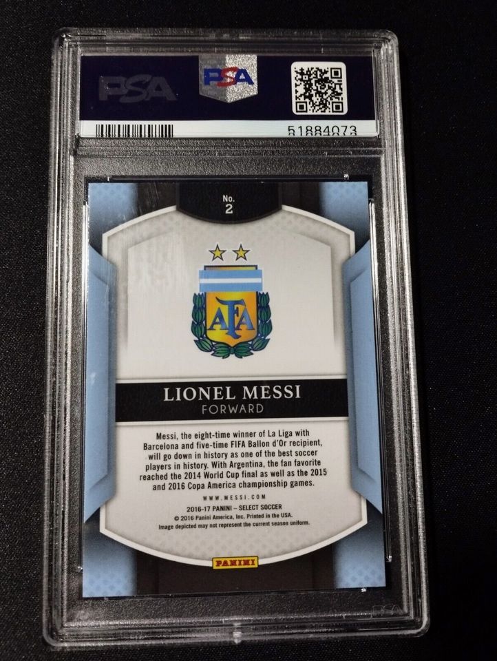 2016-17 Panini Select Soccer #2 Lionel Messi Argentina PSA 10 GEM in Ibbenbüren