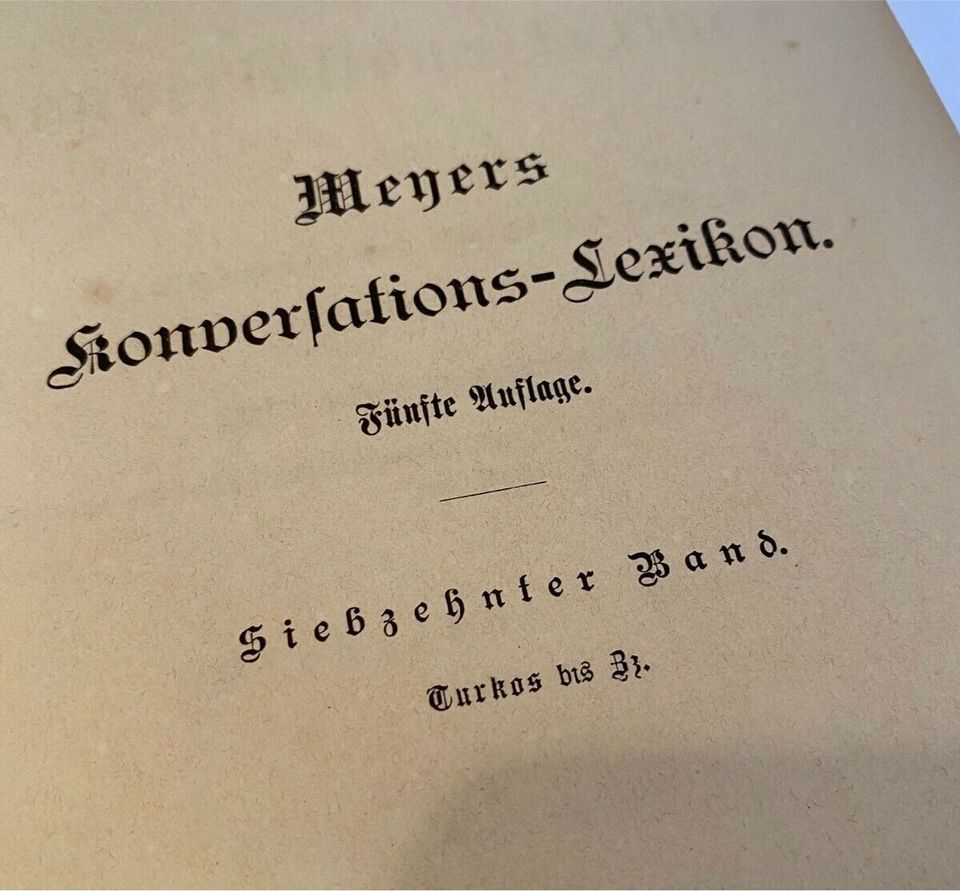 Antik Meyers Konversationslexikon Band 1-17 Fünfte Auflage (1897) in Lochhausen